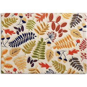Fiesta Fall Fest Placemats Natural Leaves Acorns Gold Green Set Of 4